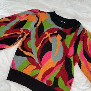 Farm Rio Dance Multicolor Knit Sweater